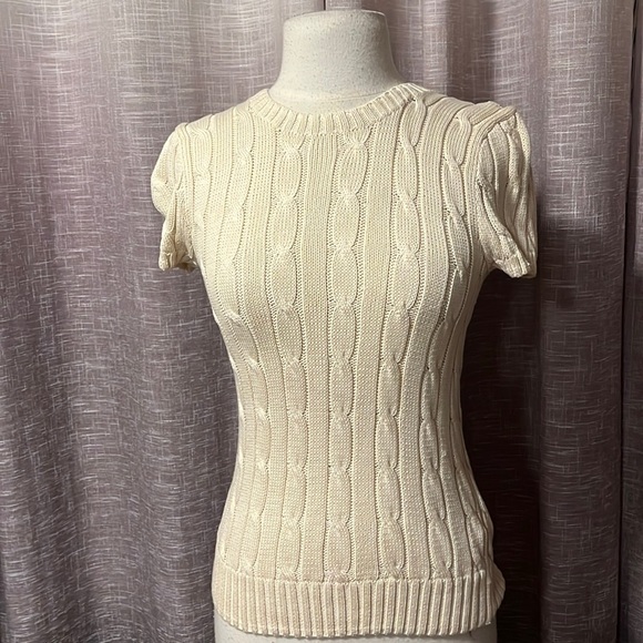 Polo Ralph Lauren Sweaters - Polo Ralph Lauren short sleeved cream sweater
